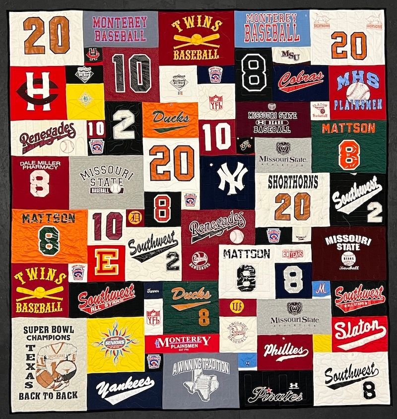 Quilts Made From All Types of Sports Jerseys | Too Cool T-shirt Quilts